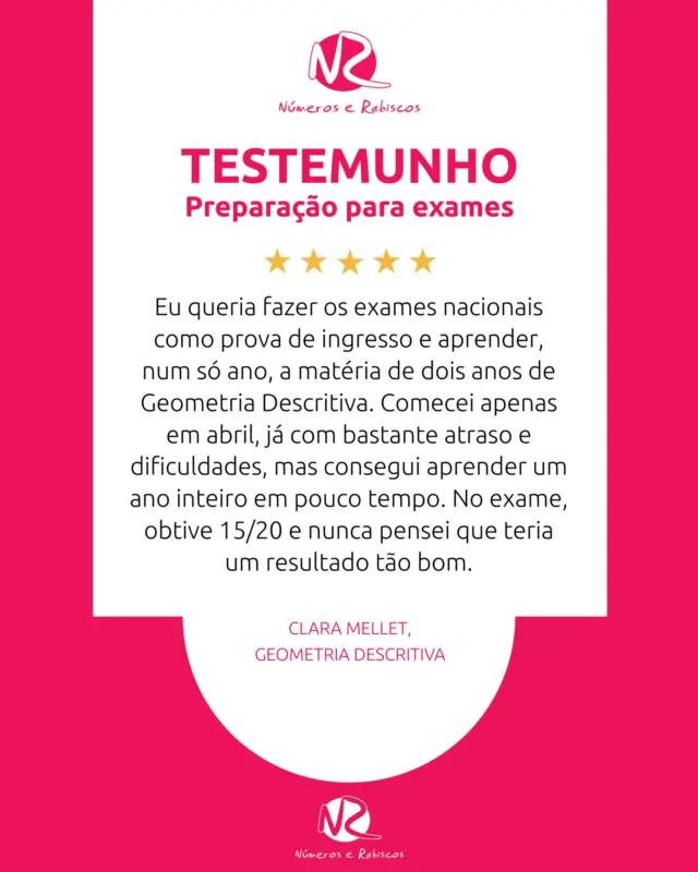 O que está por trás de um resultado de exame?
Quando alguém partilha uma nota de exame, o que se vê é apenas o número final. Mas o que faz a diferença está no caminho até lá: o esforço, a disciplina e a determinação.
Neste caso em particular, a meta era aprender em poucos meses o que normalmente se estuda em dois anos de Geometria Descritiva, e ainda enfrentar o exame nacional. Não foi fácil, não foi imediato, mas o trabalho constante deu frutos.
É isto que mais valorizo: ver que, mesmo quando parece tarde ou impossível, com dedicação é sempre possível recuperar e alcançar resultados que surpreendem o próprio aluno.
Para mim, o verdadeiro orgulho não está apenas na nota, mas na evolução e na confiança que cada aluno conquista ao longo do processo.
#explicacoes #geometriadescritiva #examesnacionais #matematica #fisica #quimica #estudo #determinacao #superacao #numeroserabiscos #caldasdarainha